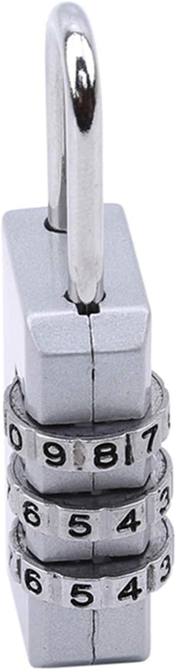 White Portable Luggage Lock with 3-Digit Combination Padlock for Notebook - Easy to Set Personal Code Lock - Tools and Home Improvement