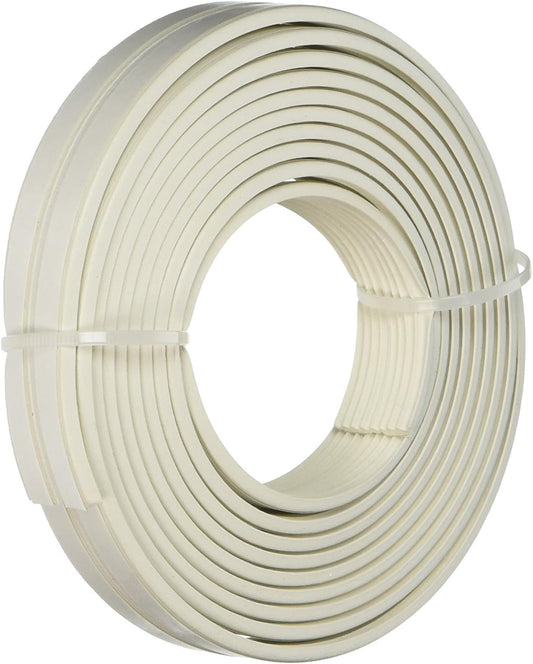 White Ribbed Rubber Self-Stick Weatherseal Tape - 3/8" W x 1/8" T x 17 ft L - Frost King V23WA