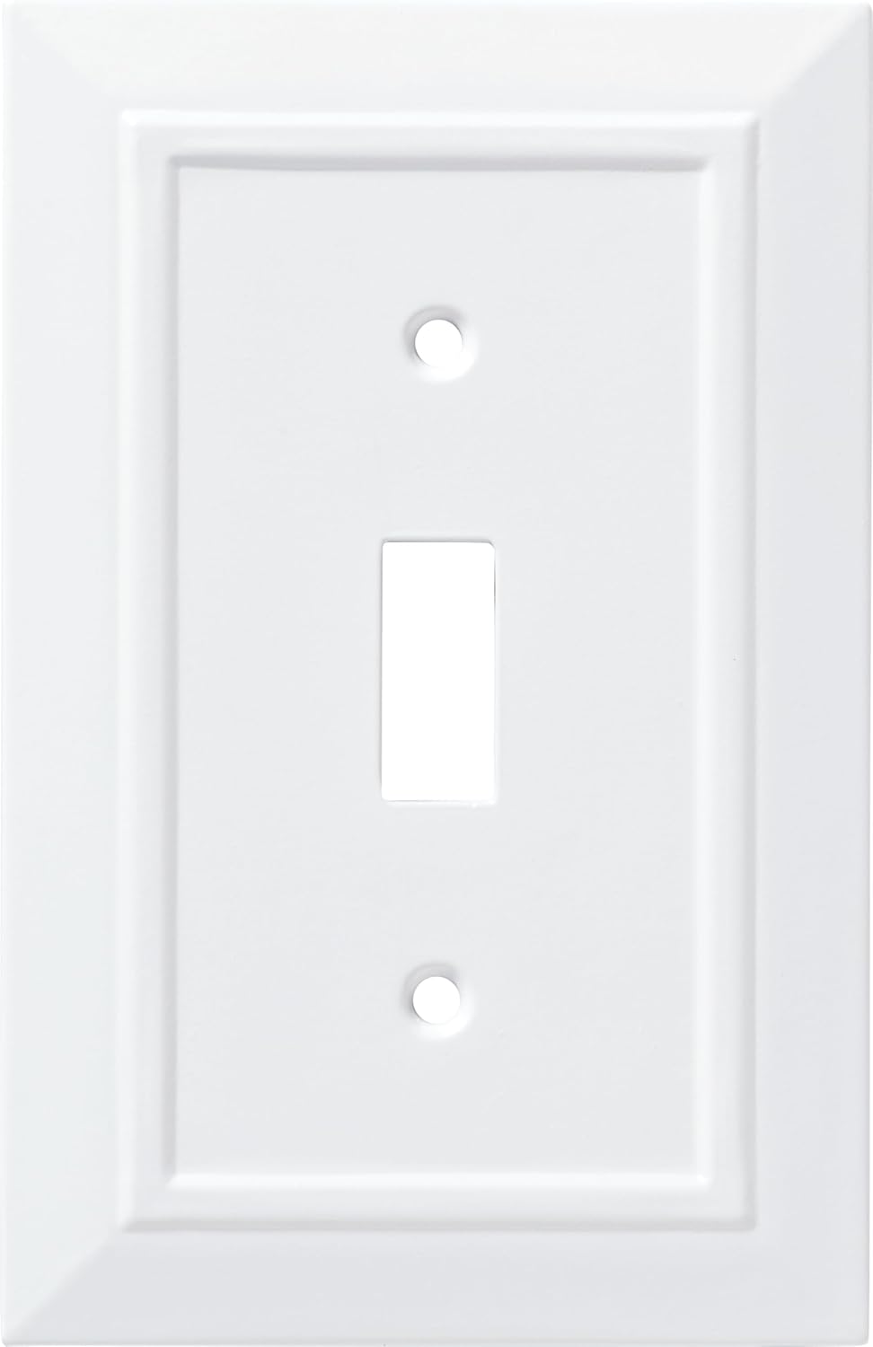 White Single Switch Wall Plate by Franklin Brass - Classic Architecture Design (Model: W35241-PW-C)