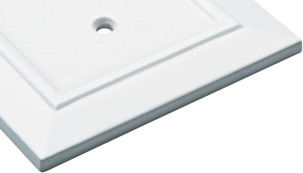 White Single Switch Wall Plate by Franklin Brass - Classic Architecture Design (Model: W35241-PW-C)