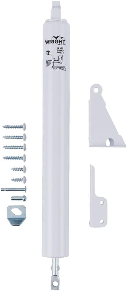 White Standard Duty Pneumatic Screen and Storm Door Closer by Wright Products - WildKart
