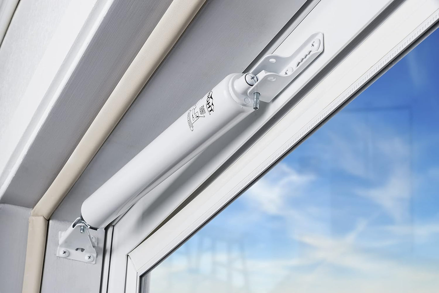 White Standard Duty Pneumatic Screen and Storm Door Closer by Wright Products - WildKart