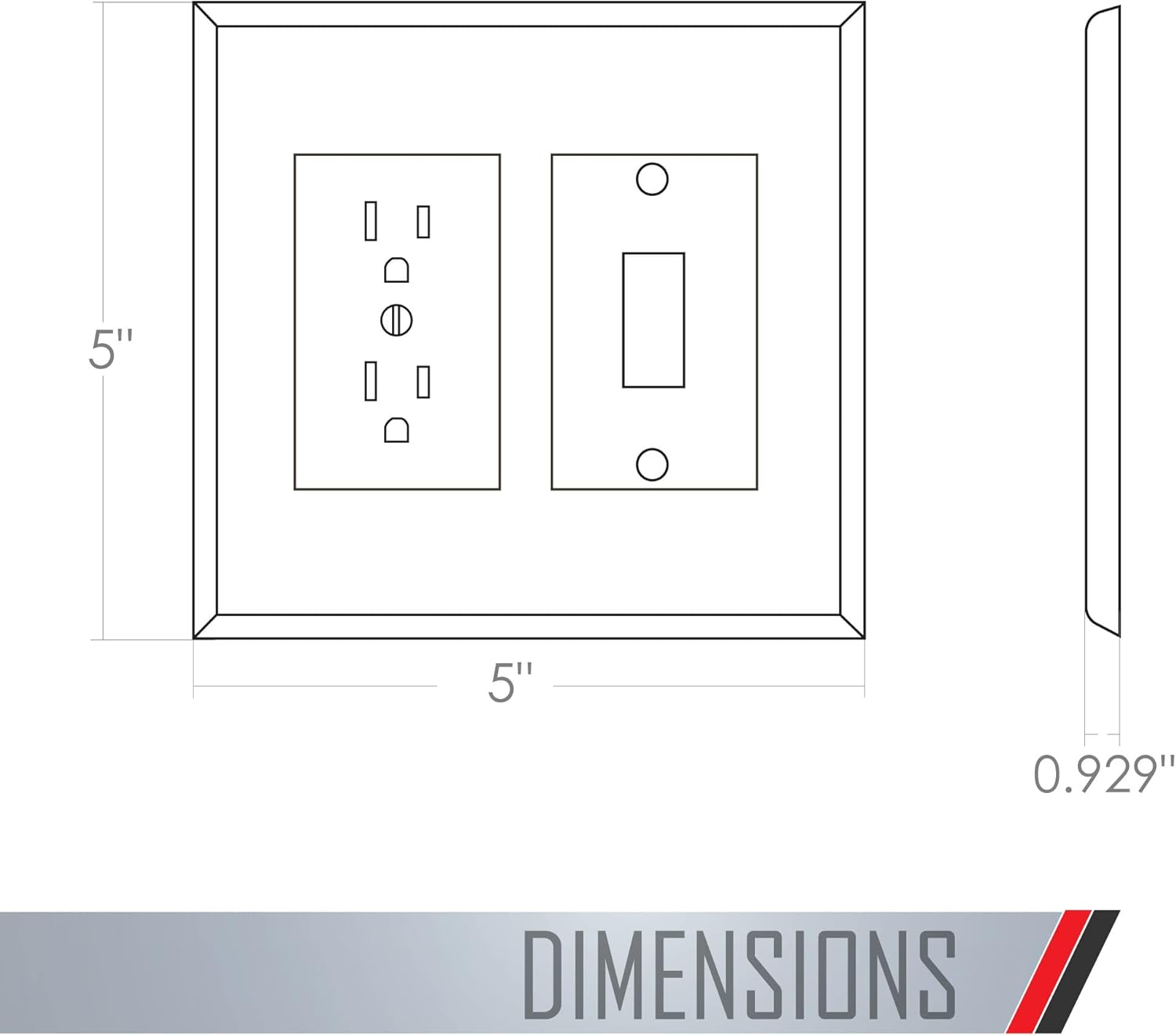 White Taymac 2772W 2-Gang Masque Decorator Cover Wall Plates for Revive Devices