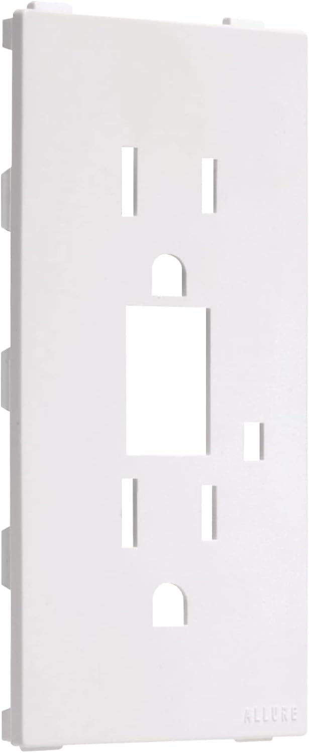 White TayMac A52W Allure Nonmetallic Wallplate with GFCI Insert: Waterproof and Durable