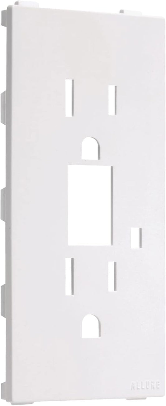 White TayMac A52W Allure Nonmetallic Wallplate with GFCI Insert: Waterproof and Durable