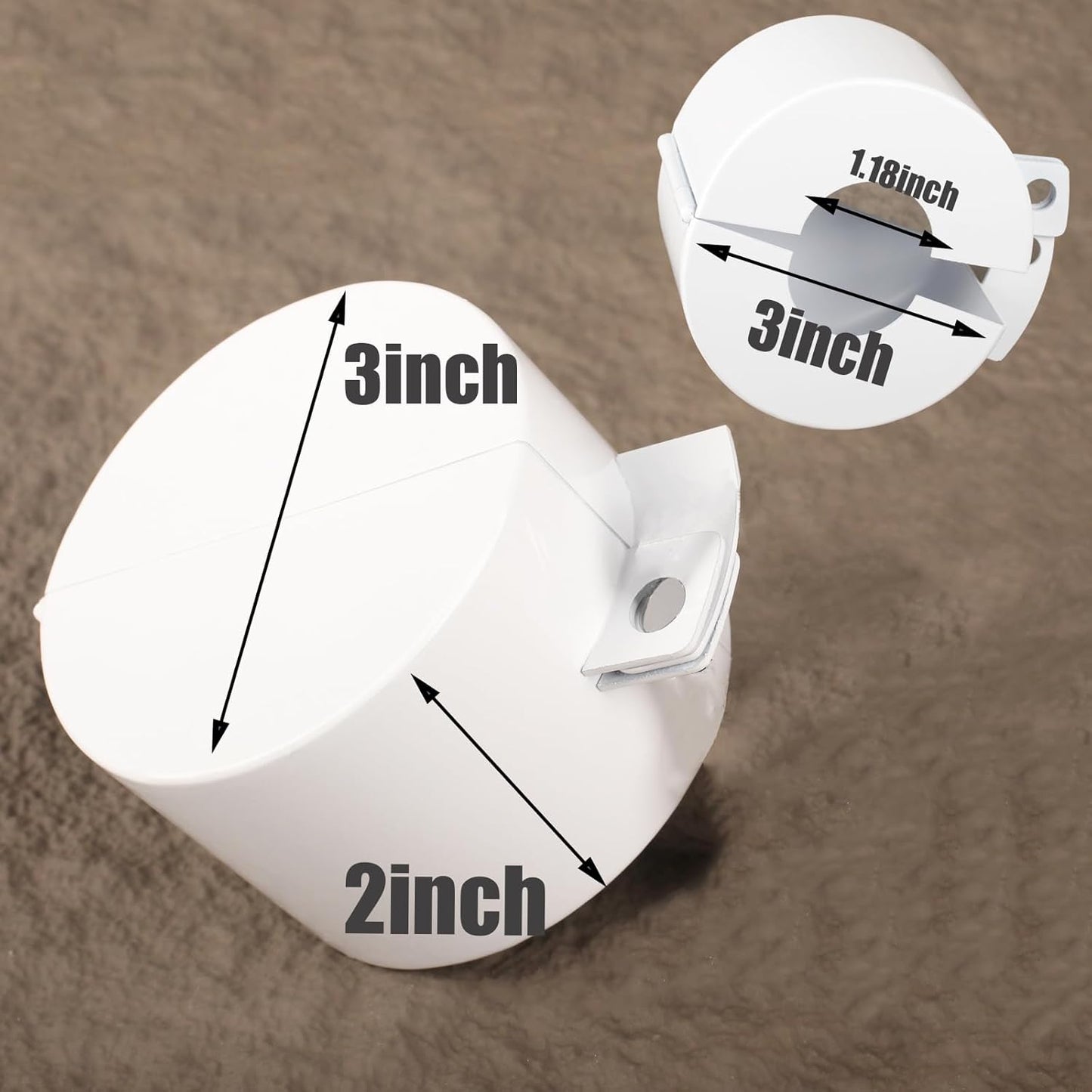 White Temporary Door Handle Lockout Device - Prevent Entry Without Padlock, Faucet Safety Cover, Door Knob Lock Cover - Keyhole Protection