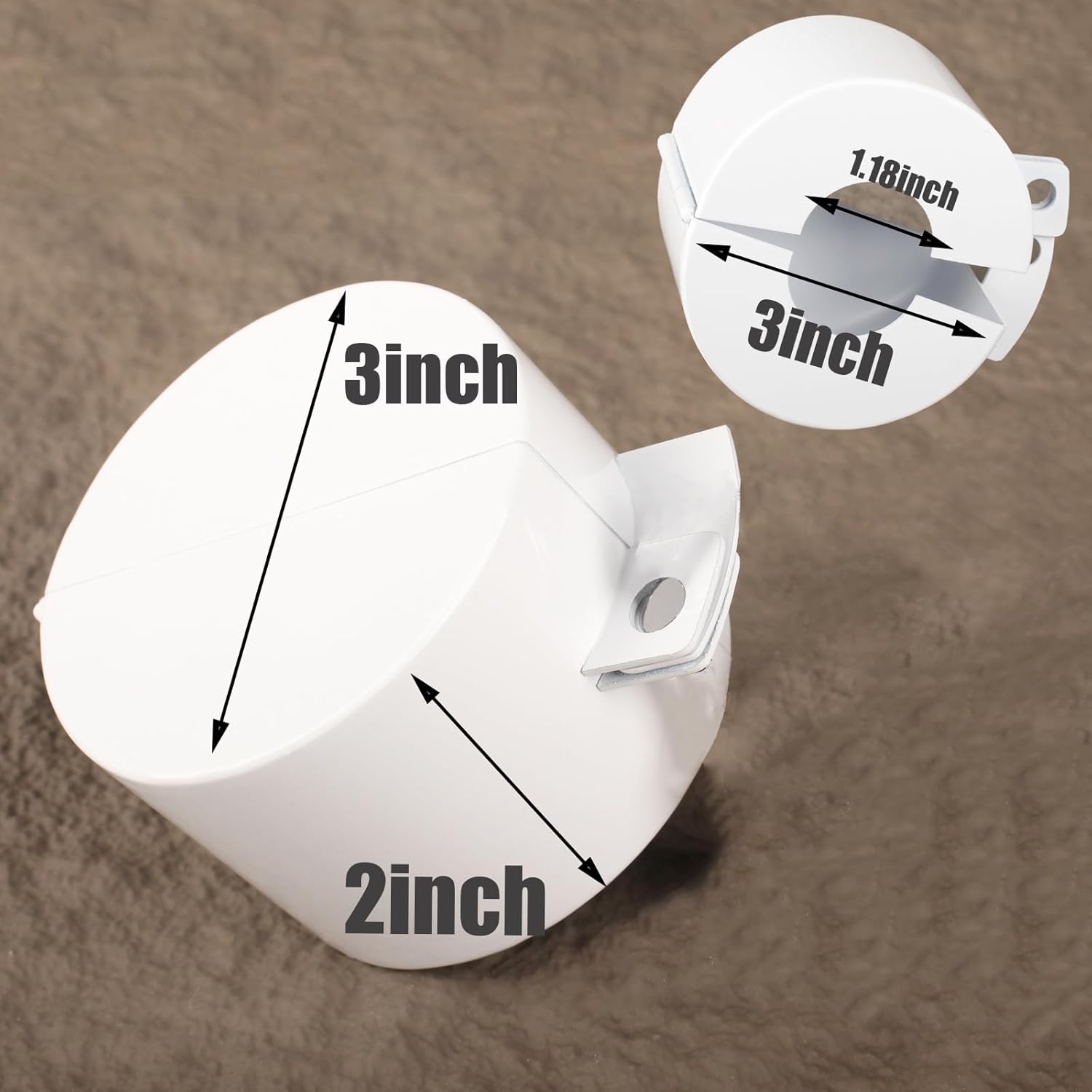 White Temporary Door Handle Lockout Device - Prevent Entry Without Padlock, Faucet Safety Cover, Door Knob Lock Cover - Keyhole Protection