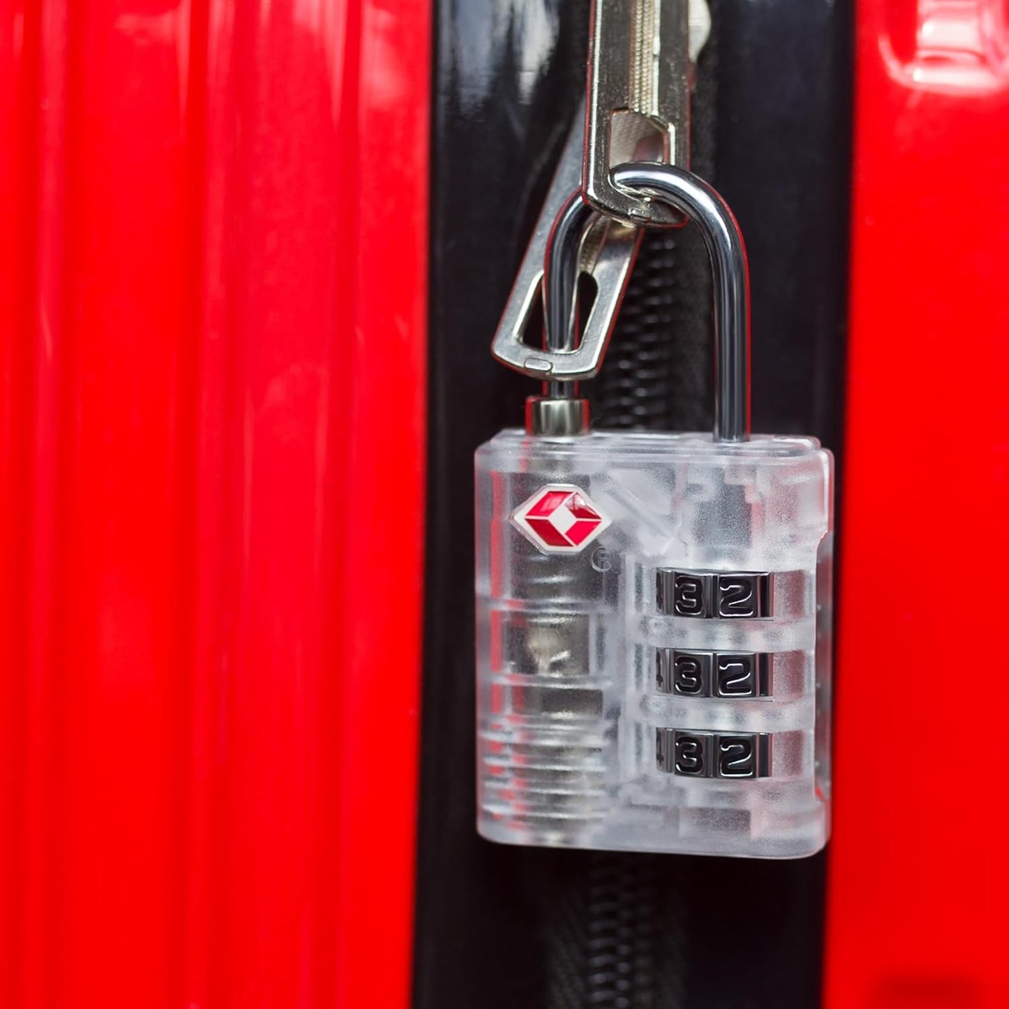 White UP Security TSA Approved 4-Digit Combination Padlock with Alert Indicator for Luggage, Suitcases, Backpacks, Gym Lockers