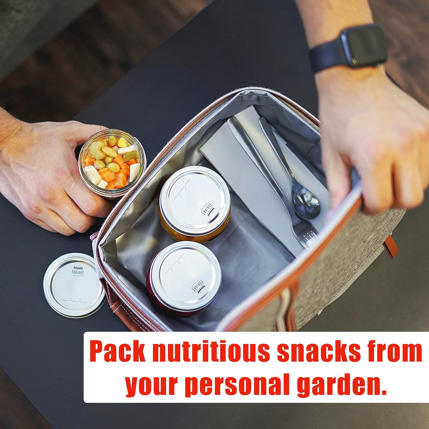 Wide Mouth Canning Lids and Rings for Mason Jars - Airtight Seals for Food Preservation - Stainless Steel Bands with Silicone Seals - Canning Supplies for Meal Prep