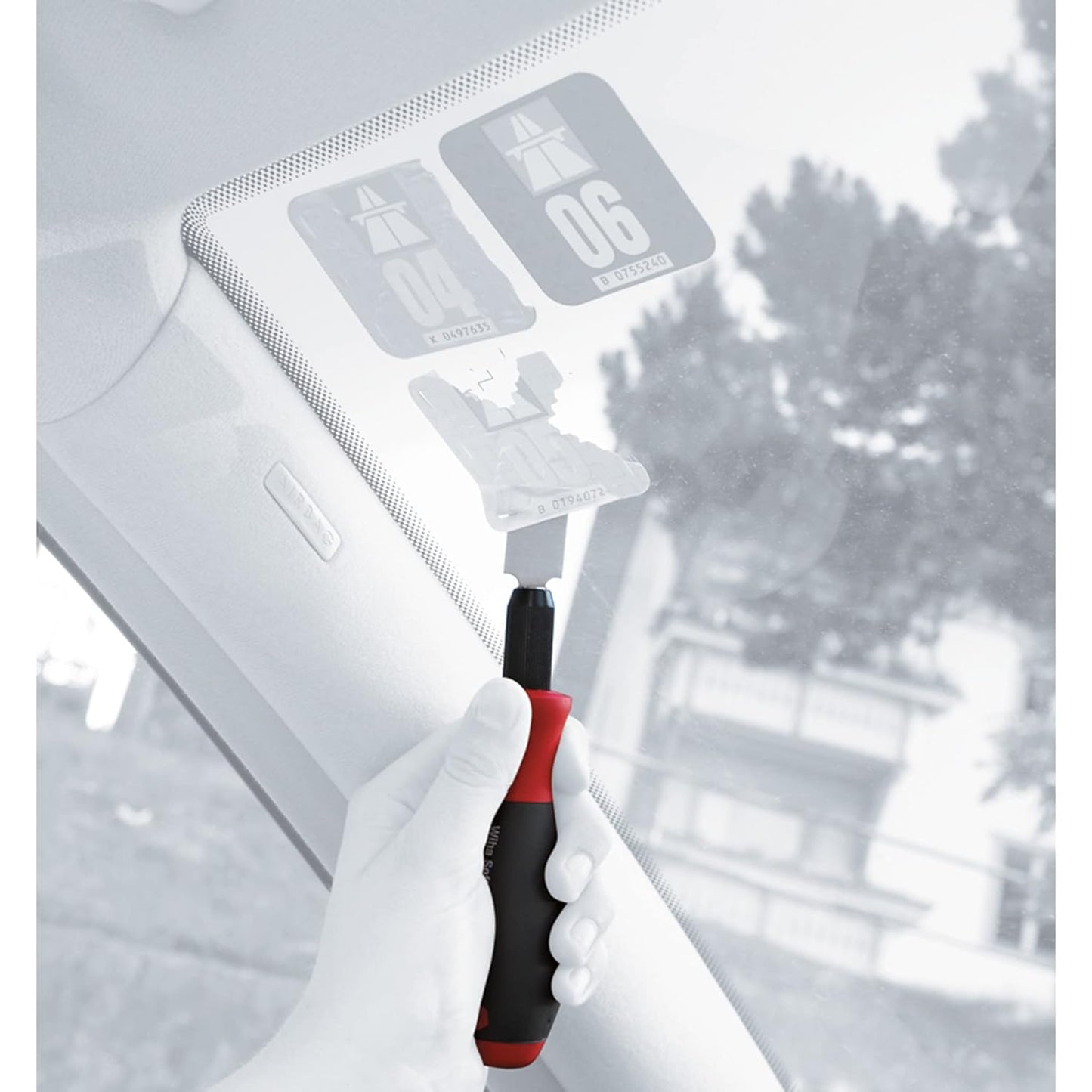 Wiha 43090 Universal Razor Edged Scraper - Ergonomic SoftFinish Handle