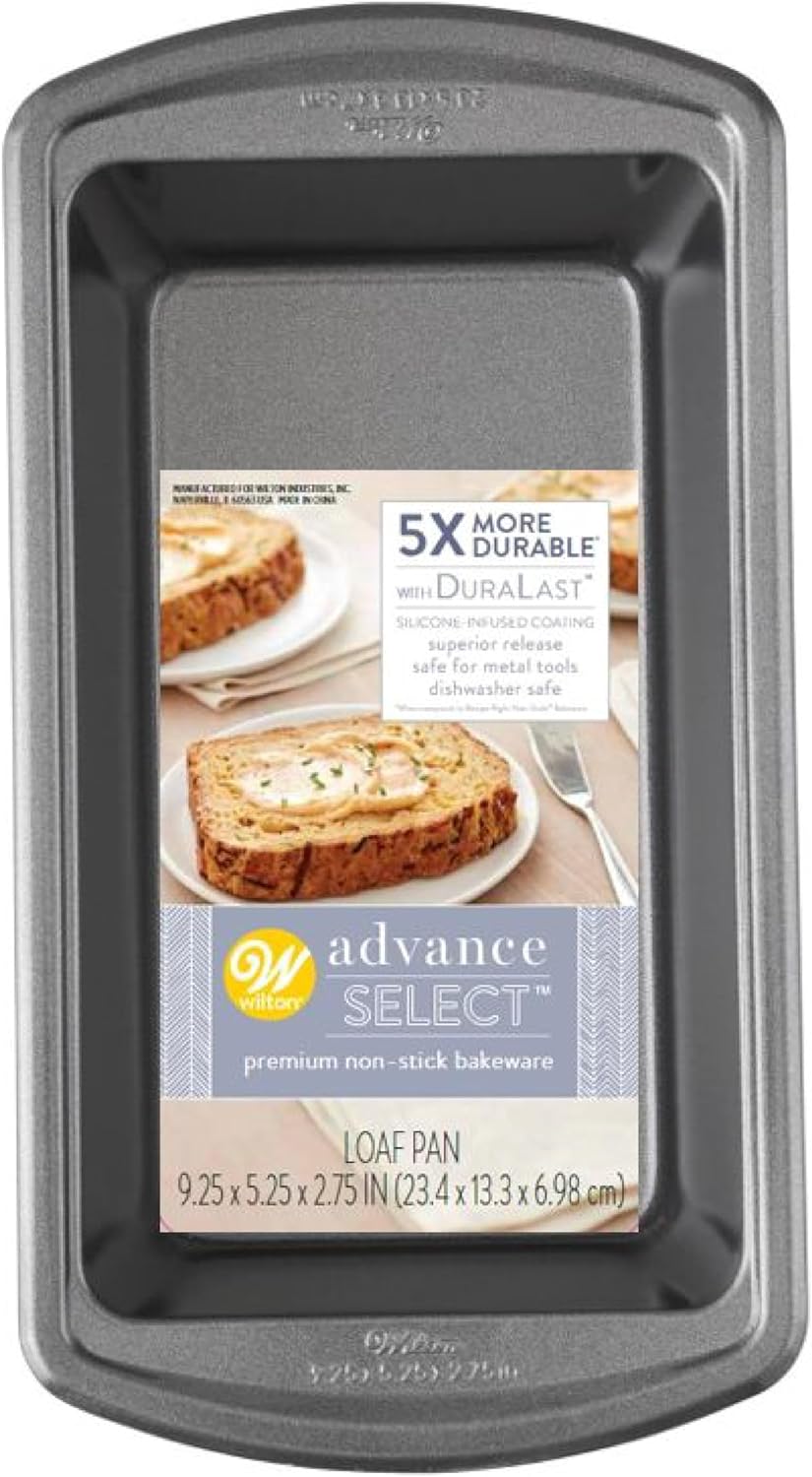 Wilton Advance Select Premium Non-Stick Bread Loaf Pan - 9.25 x 5.25 Inches - Steel - Silver