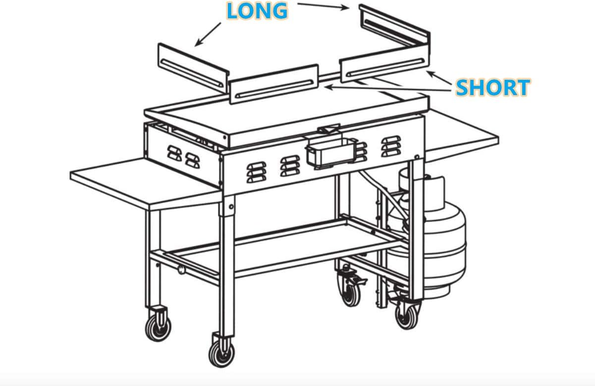 Wind Screen for Blackstone 28" Griddle and Other Griddles - BBQ-PLUS 5016 Compatible Wind Guards