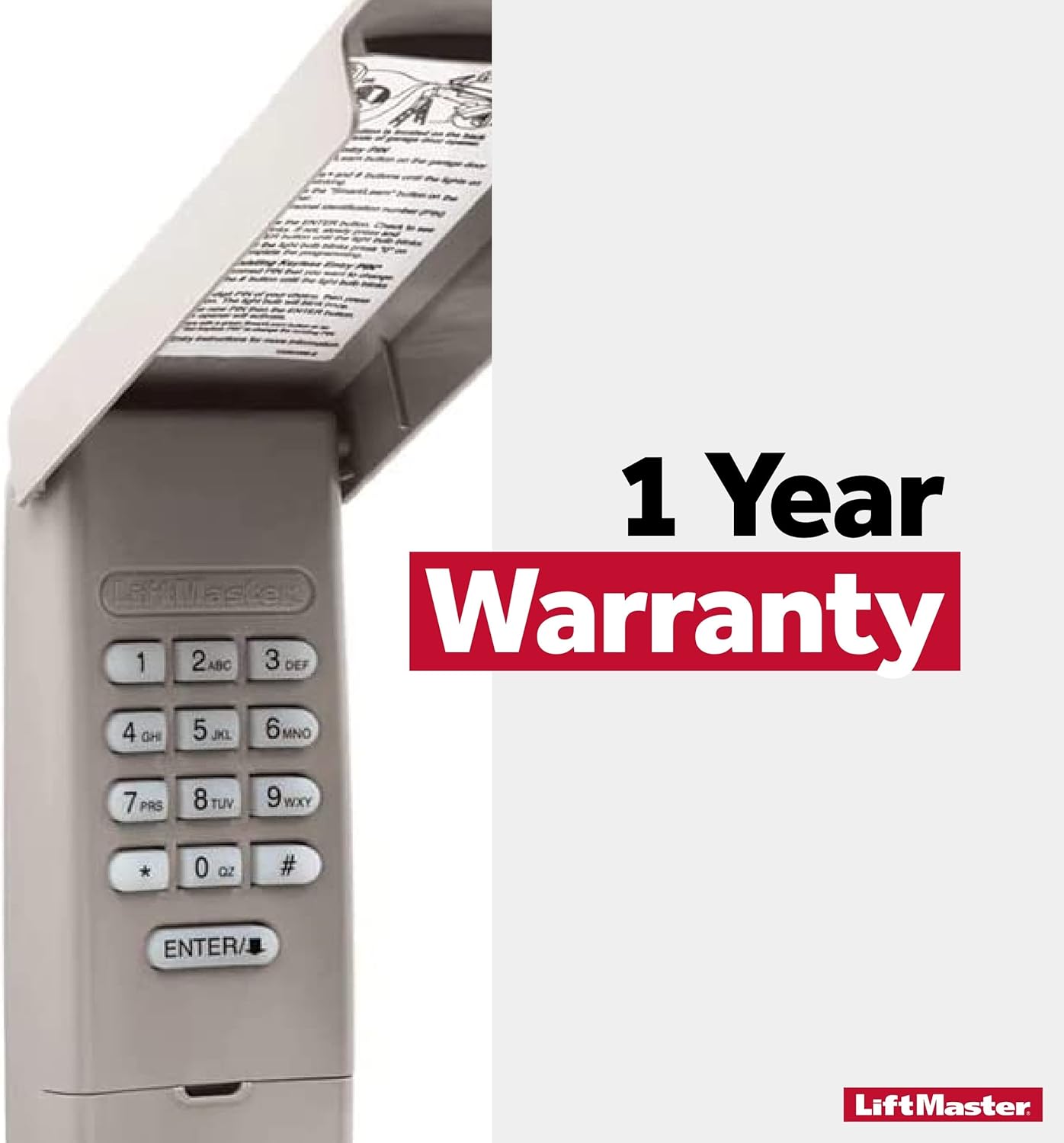 Wireless and Keyless Entry System for Easy Access - LiftMaster 878MAX Garage Door Keypad