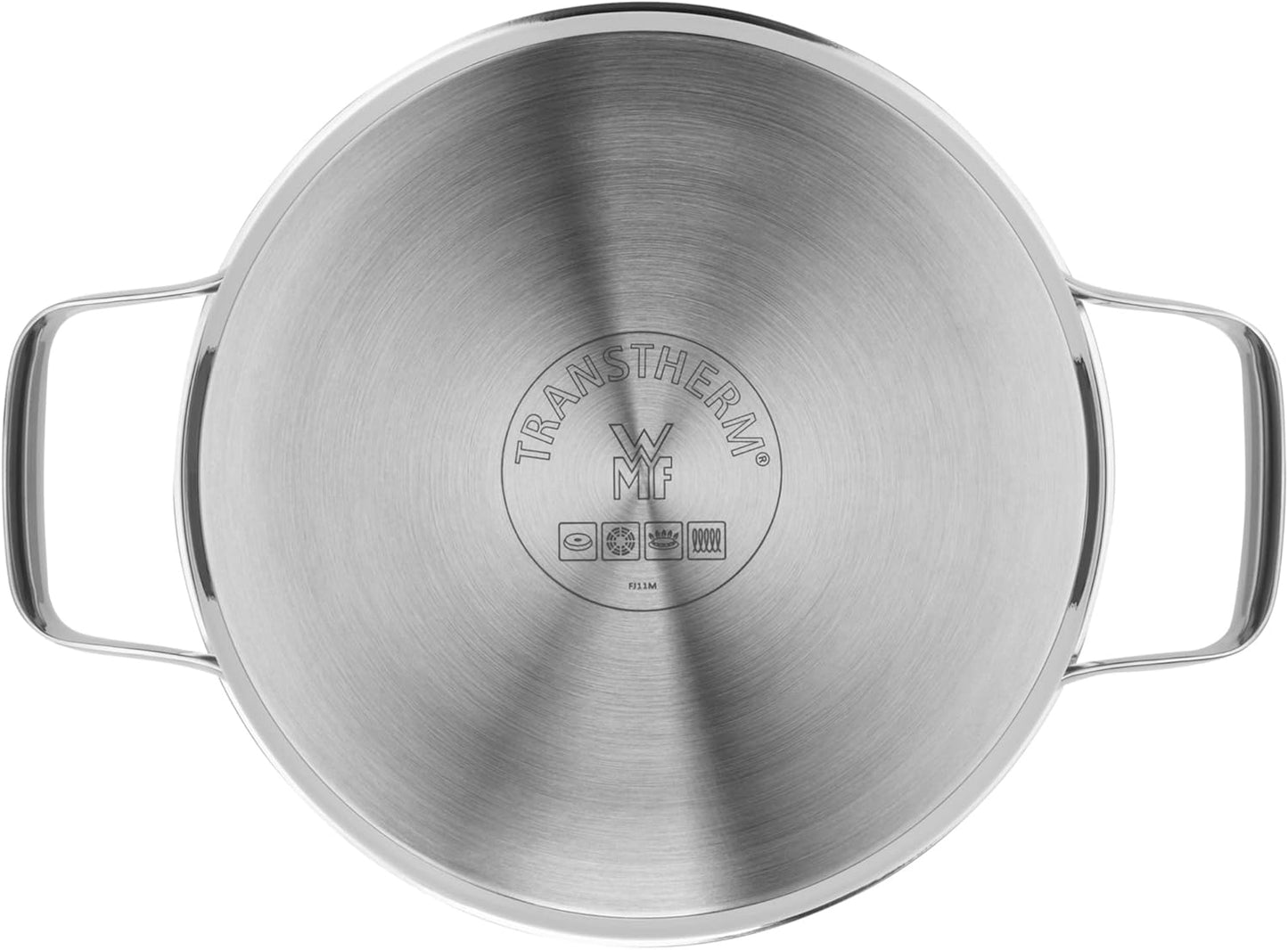 WMF Belmonte 20 cm Small Cooking Pot with Glass Lid - 2.5 L Pasta Pot for Induction Cooktops - Polished Cromargan Stainless Steel