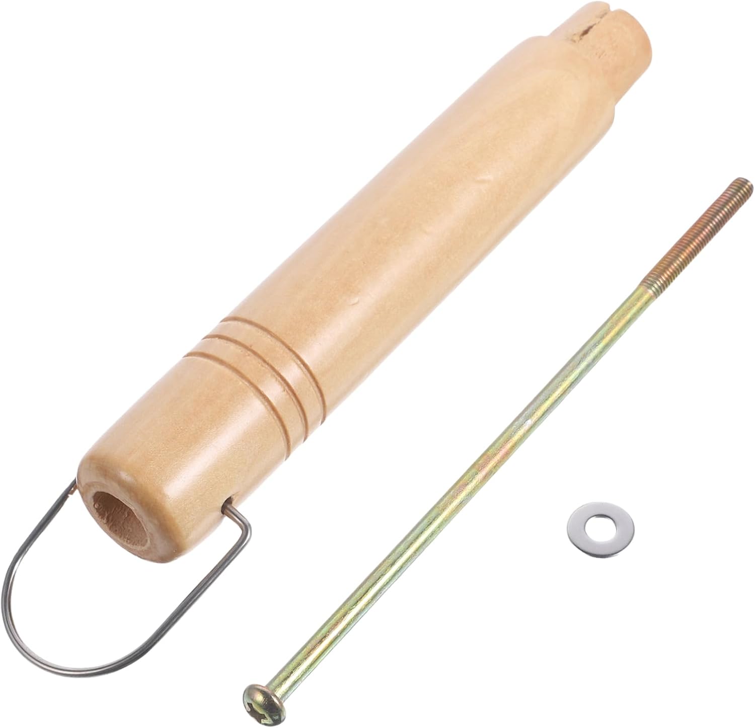 Wooden Pan Handle Replacement - Stainless Steel Pot Grip for Cookware - Anti-Scalding Fry Grip - Pot Holder for Frying Pan