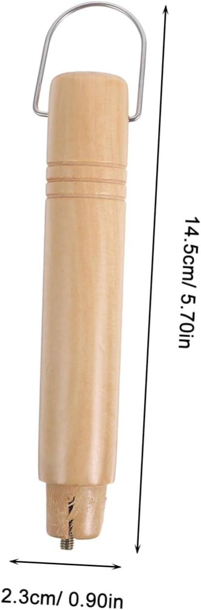 Wooden Pan Handle Replacement - Stainless Steel Pot Grip for Cookware - Anti-Scalding Fry Grip - Pot Holder for Frying Pan