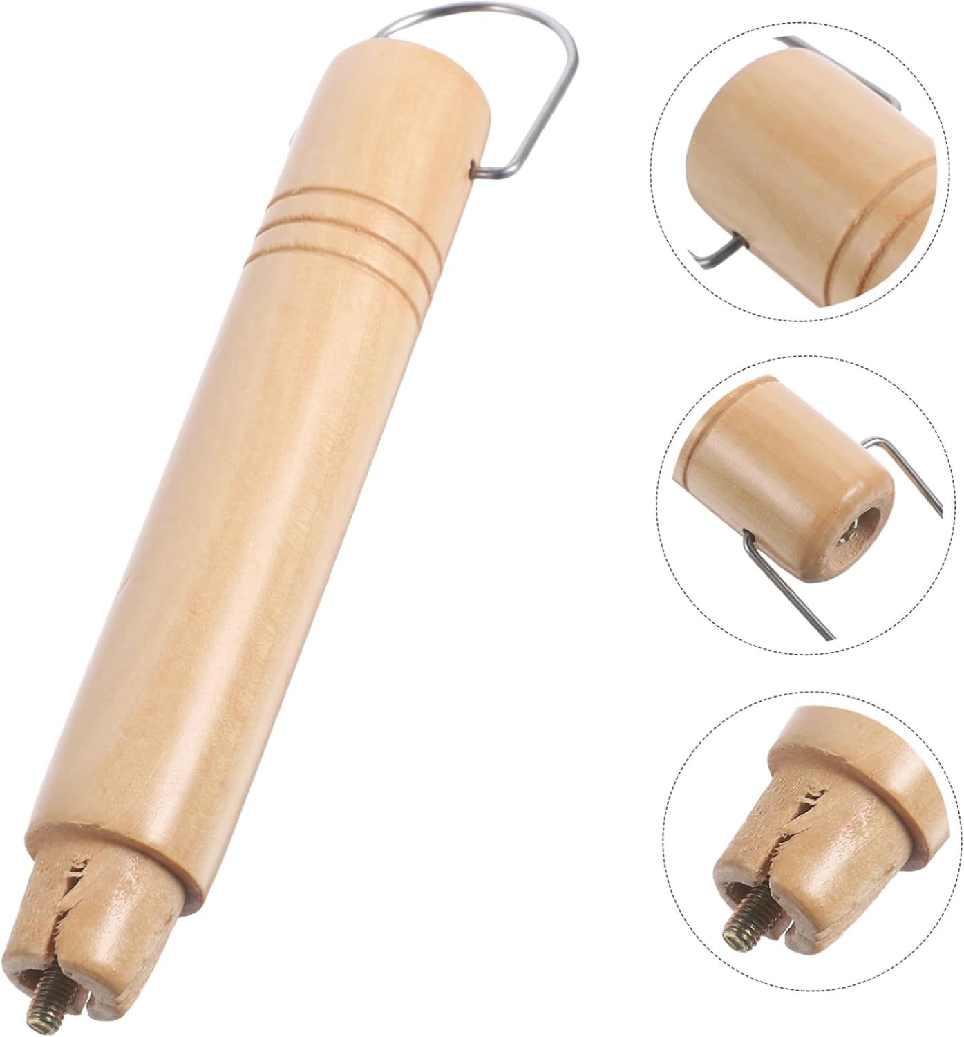 Wooden Pan Handle Replacement - Stainless Steel Pot Grip for Cookware - Anti-Scalding Fry Grip - Pot Holder for Frying Pan