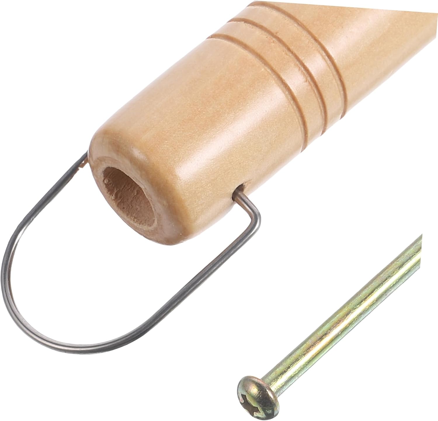 Wooden Pan Handle Replacement - Stainless Steel Pot Grip for Cookware - Anti-Scalding Fry Grip - Pot Holder for Frying Pan