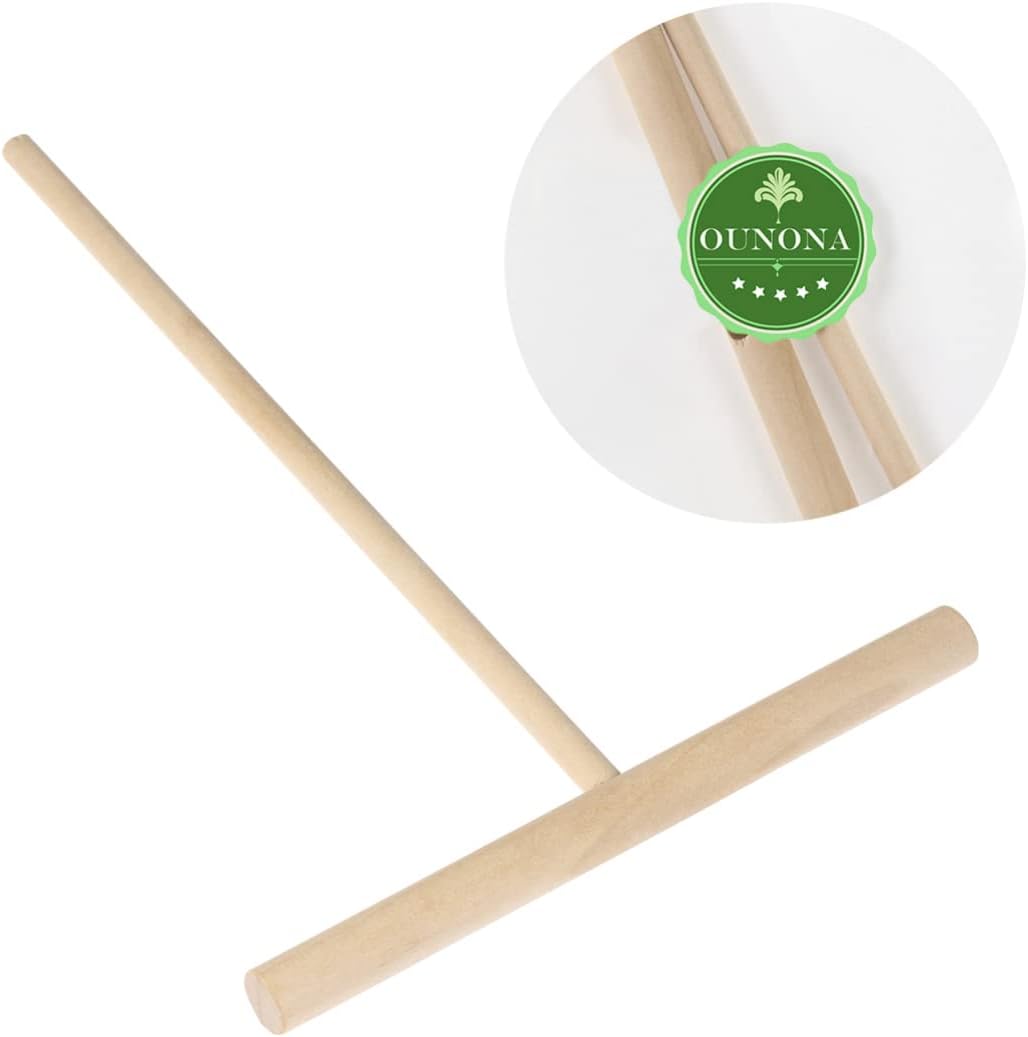 Wooden Pancake and Crepe Spreader Kitchen Tool Set by Hemoton - Dough Distributor and Utensils for Cooking