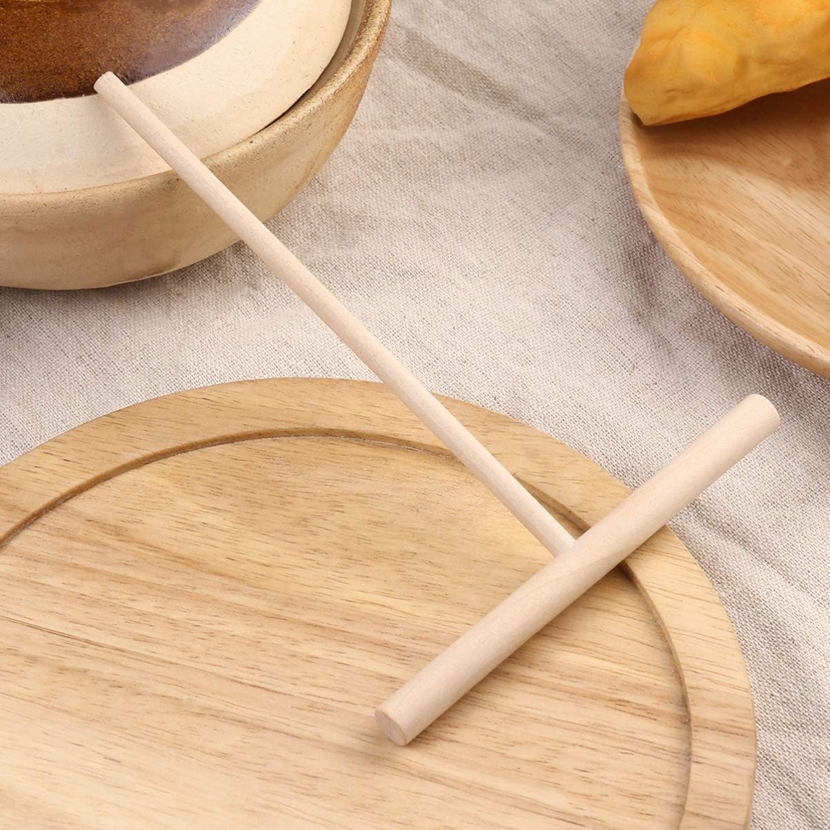 Wooden Pancake and Crepe Spreader Kitchen Tool Set by Hemoton - Dough Distributor and Utensils for Cooking