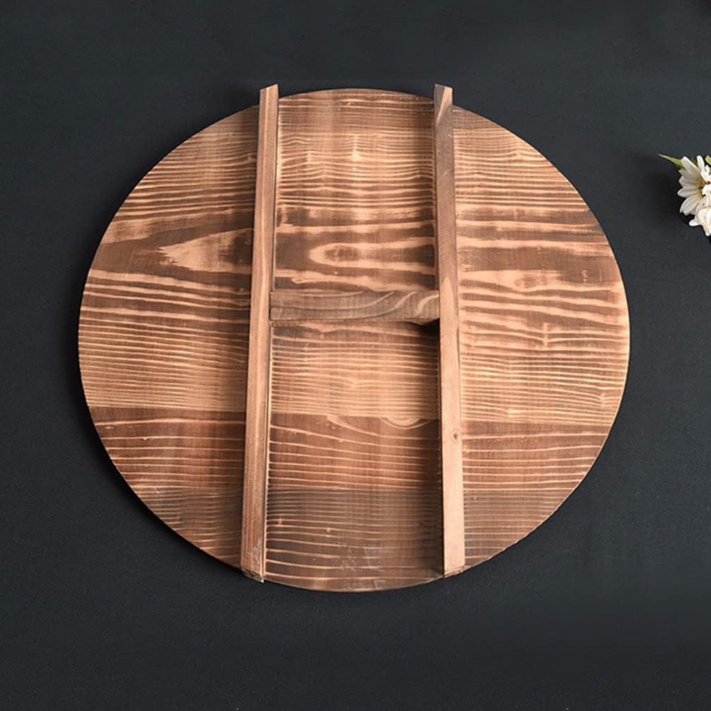 Wooden Pot Lid Splicing Pot Protection for Kitchen - Cabilock 1pc Wood Cooking Utensil