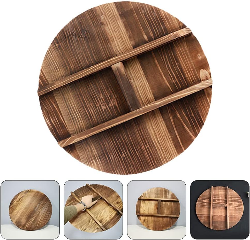 Wooden Pot Lid Splicing Pot Protection for Kitchen - Cabilock 1pc Wood Cooking Utensil
