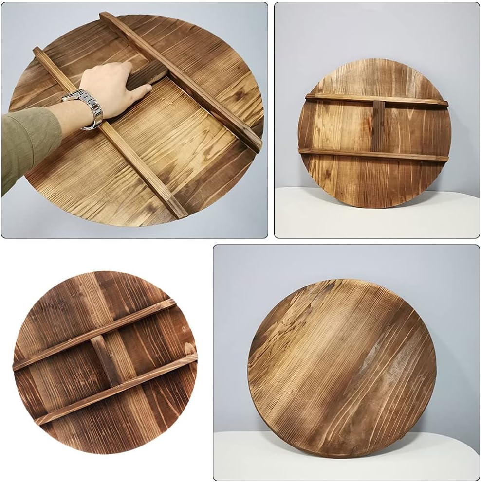 Wooden Pot Lid Splicing Pot Protection for Kitchen - Cabilock 1pc Wood Cooking Utensil