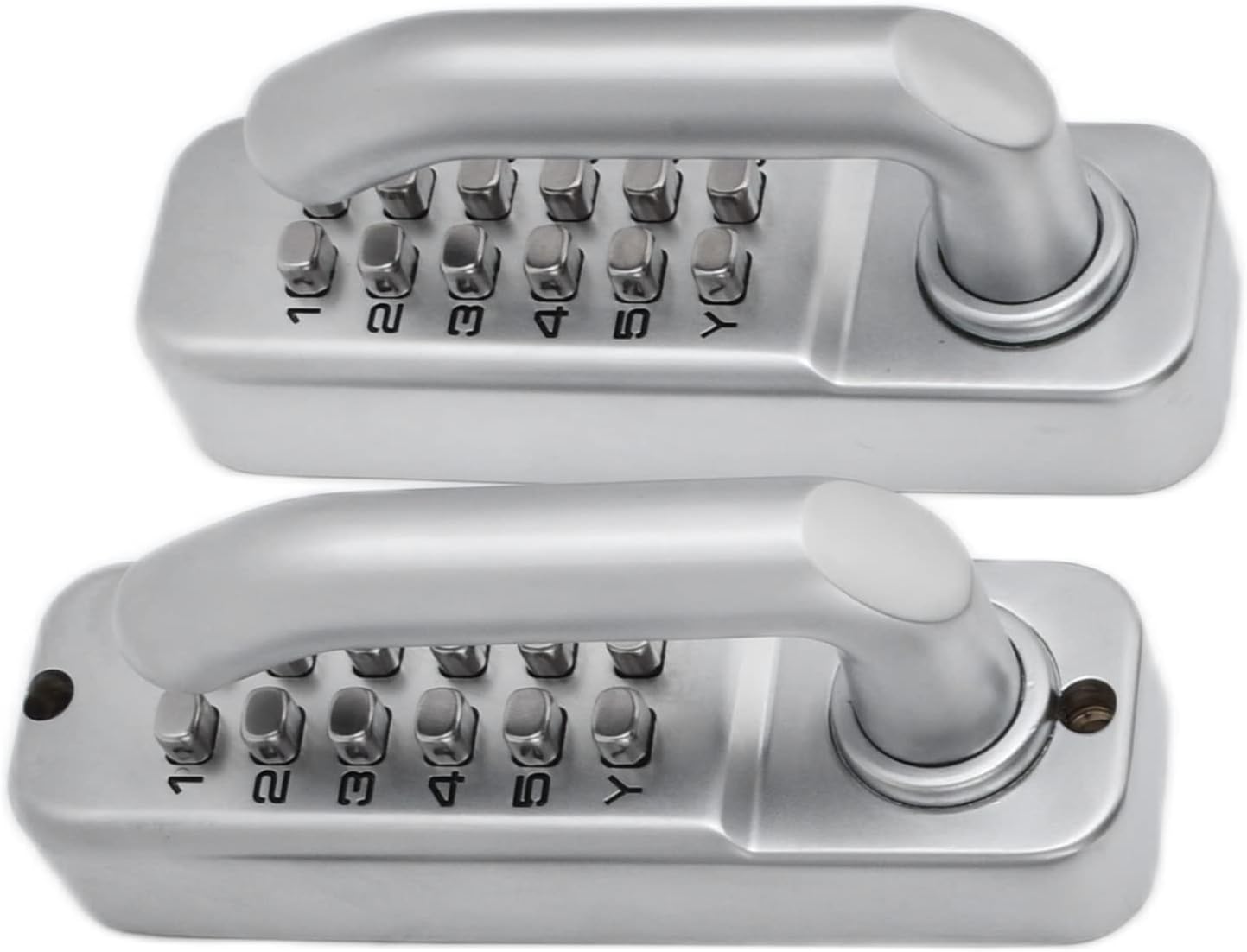 Wrought Iron Gate Lock with Handle and Password Combination - Stainless Steel Fence Lock for Wood Doors