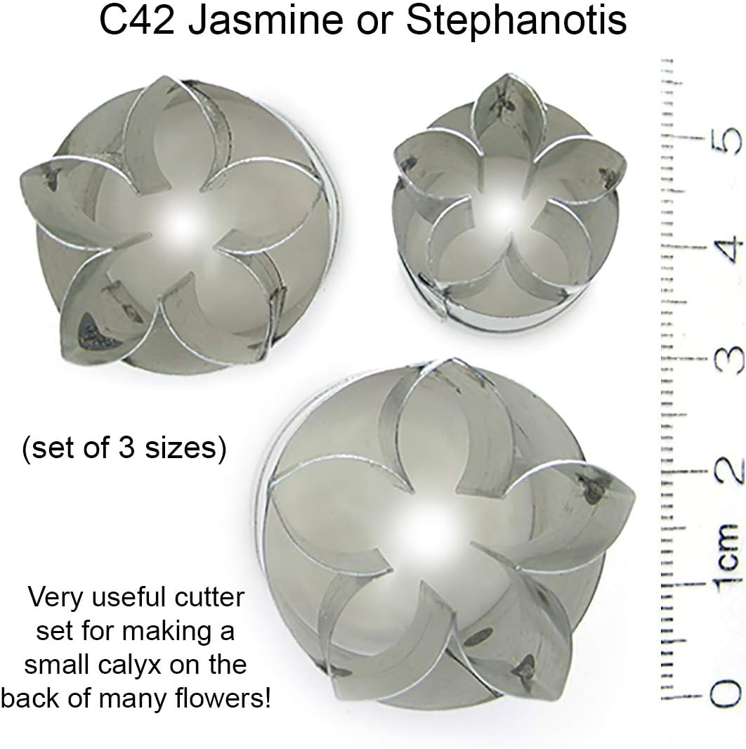 WSA Scott Clark Woolley Jasmine and Small Stephanotis Cutters Set - Set of 3 Different Sizes