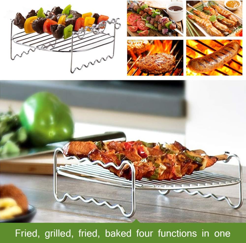 XL Air Fryer Accessories 8Pcs Set Compatible with Phillips 965X, Cozyna, Secura - Fits 5.3QT to 6.8QT Air Fryers