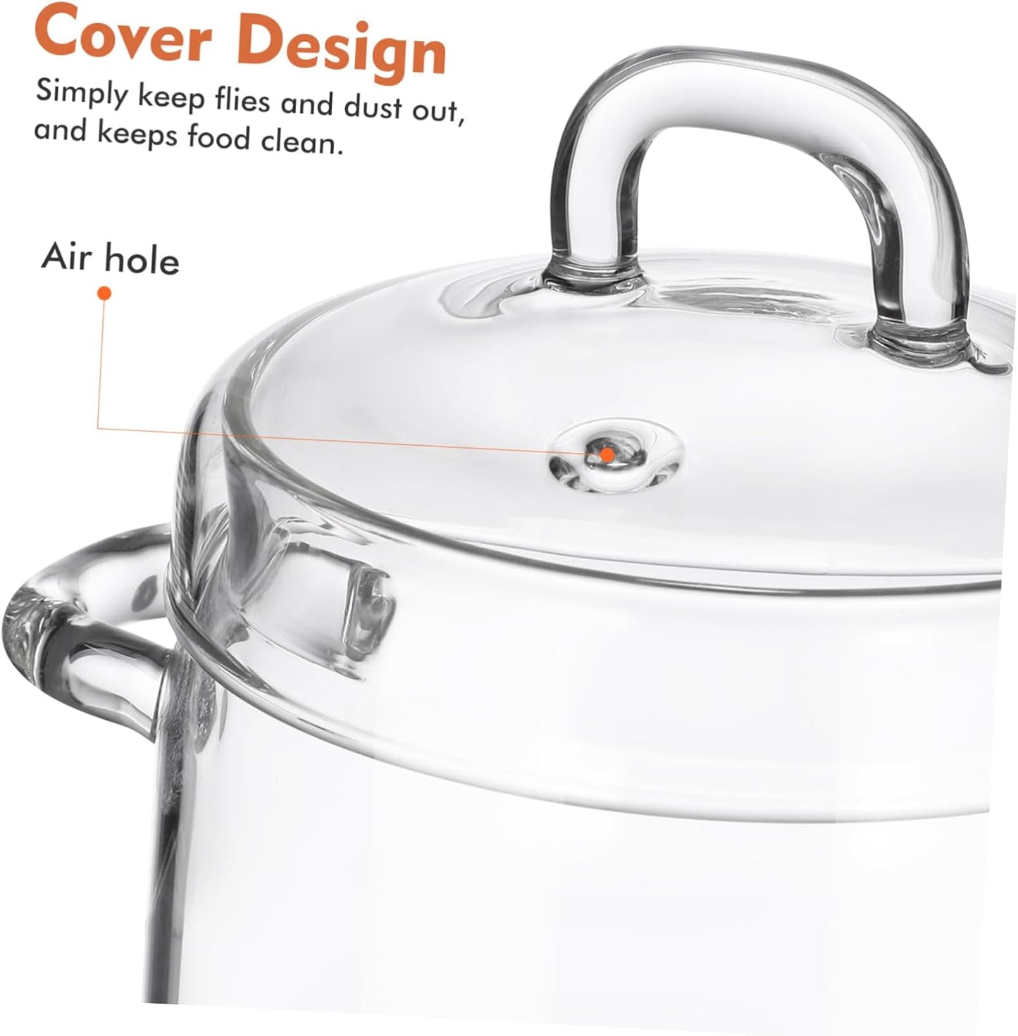 Yardwe 350ml Small Clear Glass Cooking Pot Saucepan with Lid for Stovetop Milk and Baby Food Cooking