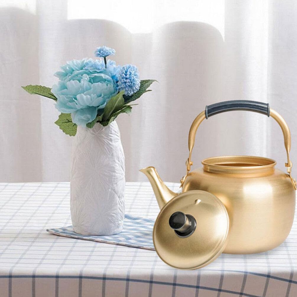 Yardwe Metal Whistling Tea Kettle with Electric Water Heater - Classic Hot Water Pot for Stovetop Brewing