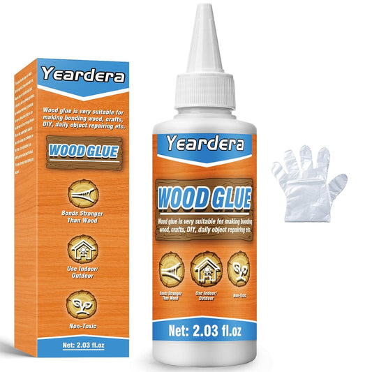 Yeardera Wood Glue - Waterproof Adhesive for Furniture, Crafts, Wood Floors, and Heavy-Duty Projects - 35.2oz