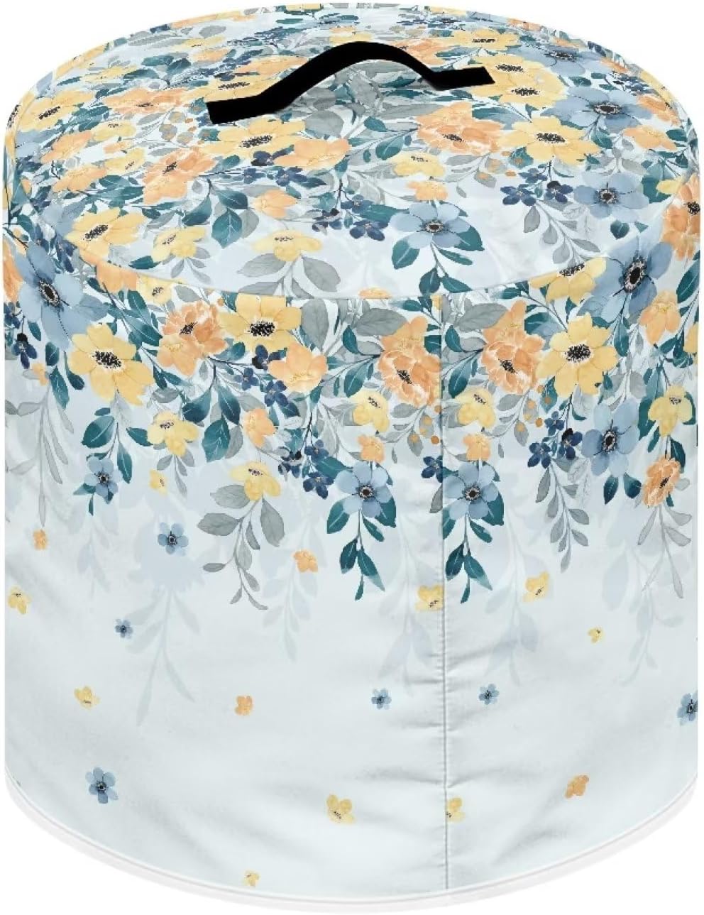 Yellow Blue Floral Air Fryer and Pressure Cooker Dust Cover for 3 Qt Instant Pot Crock Pot - Women's Ideal Kitchen Appliance Gift