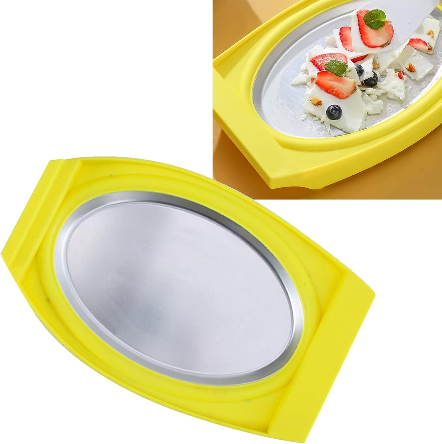 Yellow Focket Ice Cream Maker - Fast Cooling Multipurpose Rolled Ice Cream, Frozen Yogurt, Sorbet - DIY Ice Cream at Home