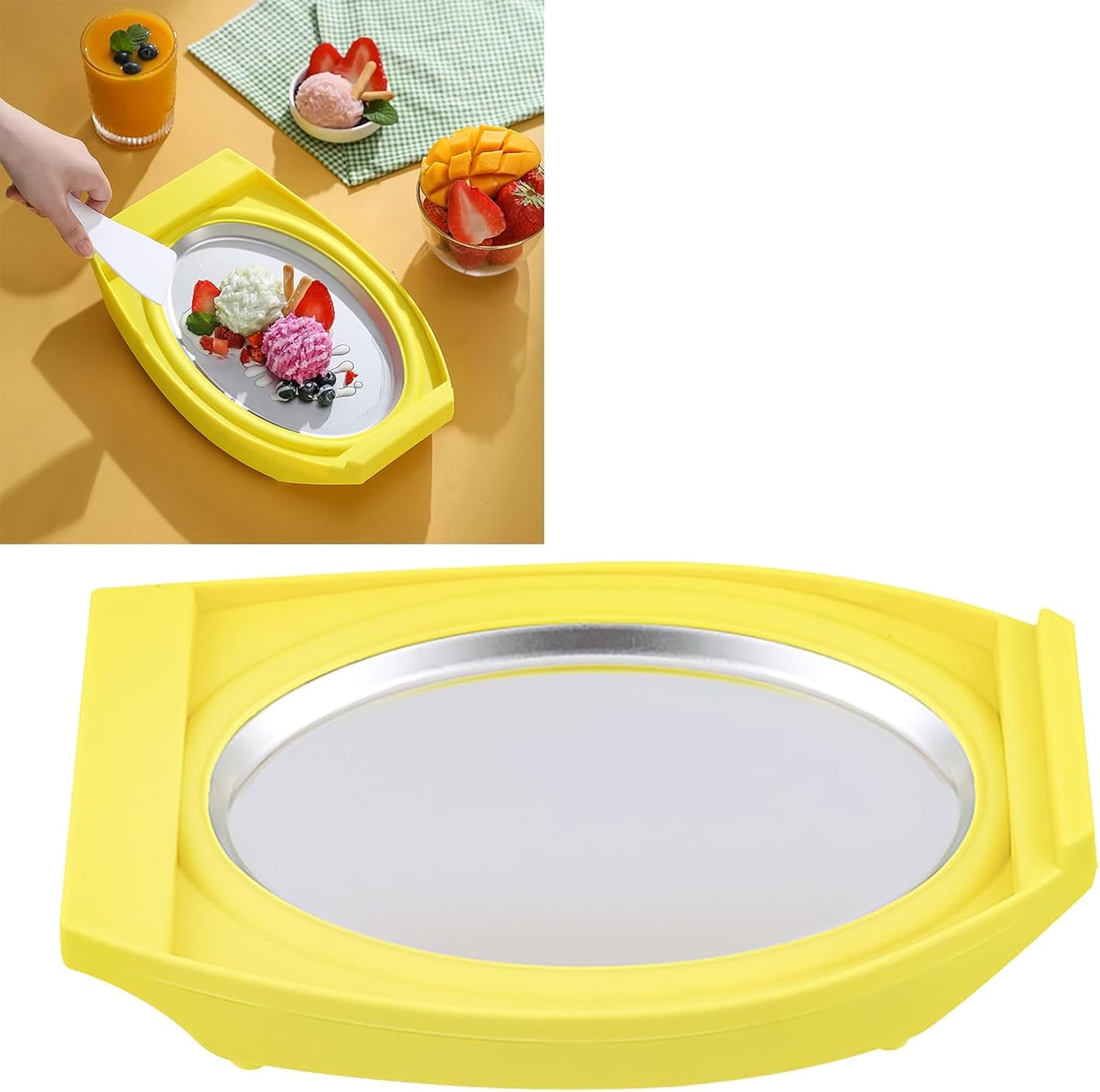 Yellow Focket Ice Cream Maker - Fast Cooling Multipurpose Rolled Ice Cream, Frozen Yogurt, Sorbet - DIY Ice Cream at Home