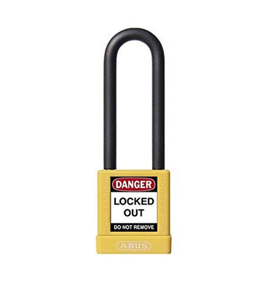 Yellow Keyed Different Non-Conductive Padlock by ABUS - AB-74HB/40-75 KD - Standard Size