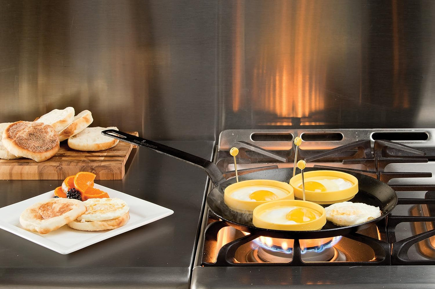 Yellow Lodge Silicone Egg Ring for Perfectly Shaped Eggs