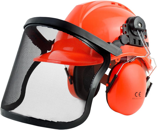 YesRight Forestry Safety Helmet with Chainsaw Face and Ear Protection for Landscaping and Construction
