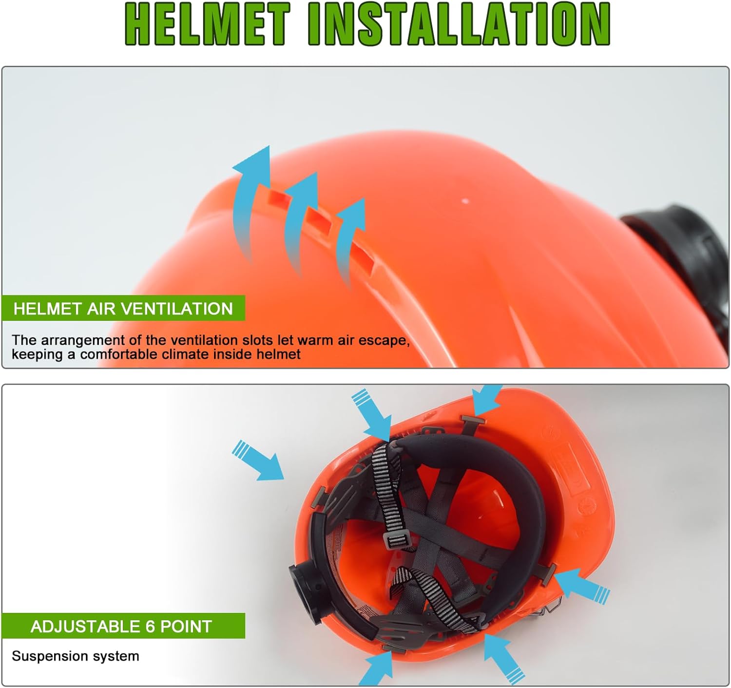 YesRight Forestry Safety Helmet with Chainsaw Face and Ear Protection for Landscaping and Construction