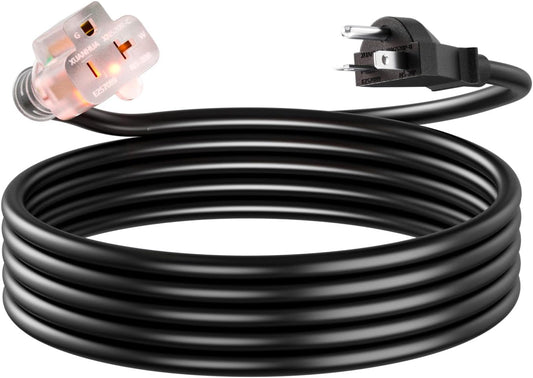 Yodotek 10FT 12 Gauge Heavy Duty NEMA 5-20P/NEMA 5-15/20R Extension Cord - Indoor/Outdoor, 20A 125V