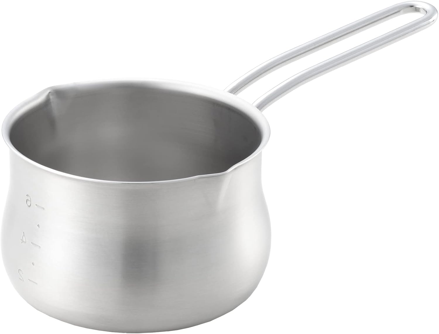 Yoshikawa YJ3349 Milk Pan, 4.7 inches, Stainless Steel Double Mouth, Made in Japan - Gas Fire Compatible