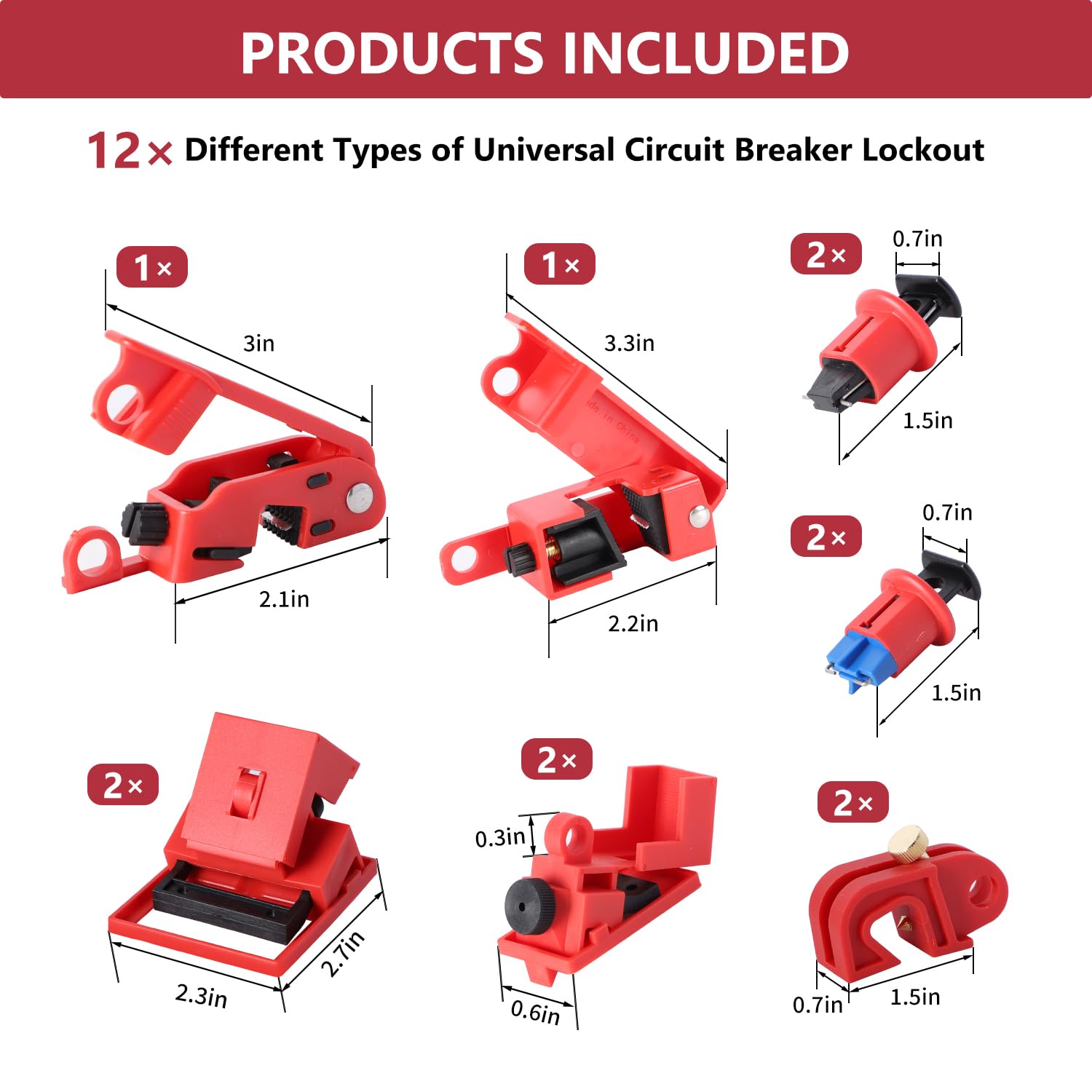 YouBXupup 70+ Piece Multi-Functional Lockout Tagout Kit with Safety Padlock and Devices