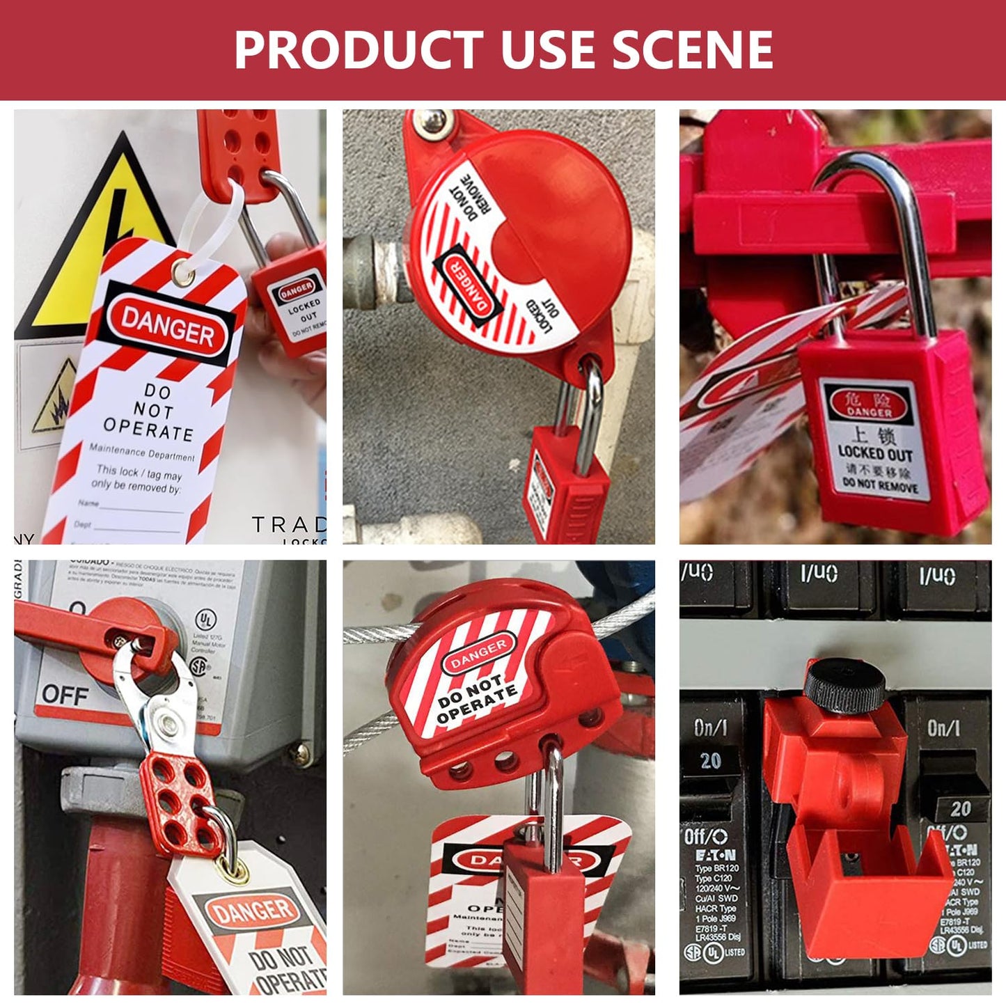 YouBXupup 70+ Piece Multi-Functional Lockout Tagout Kit with Safety Padlock and Devices