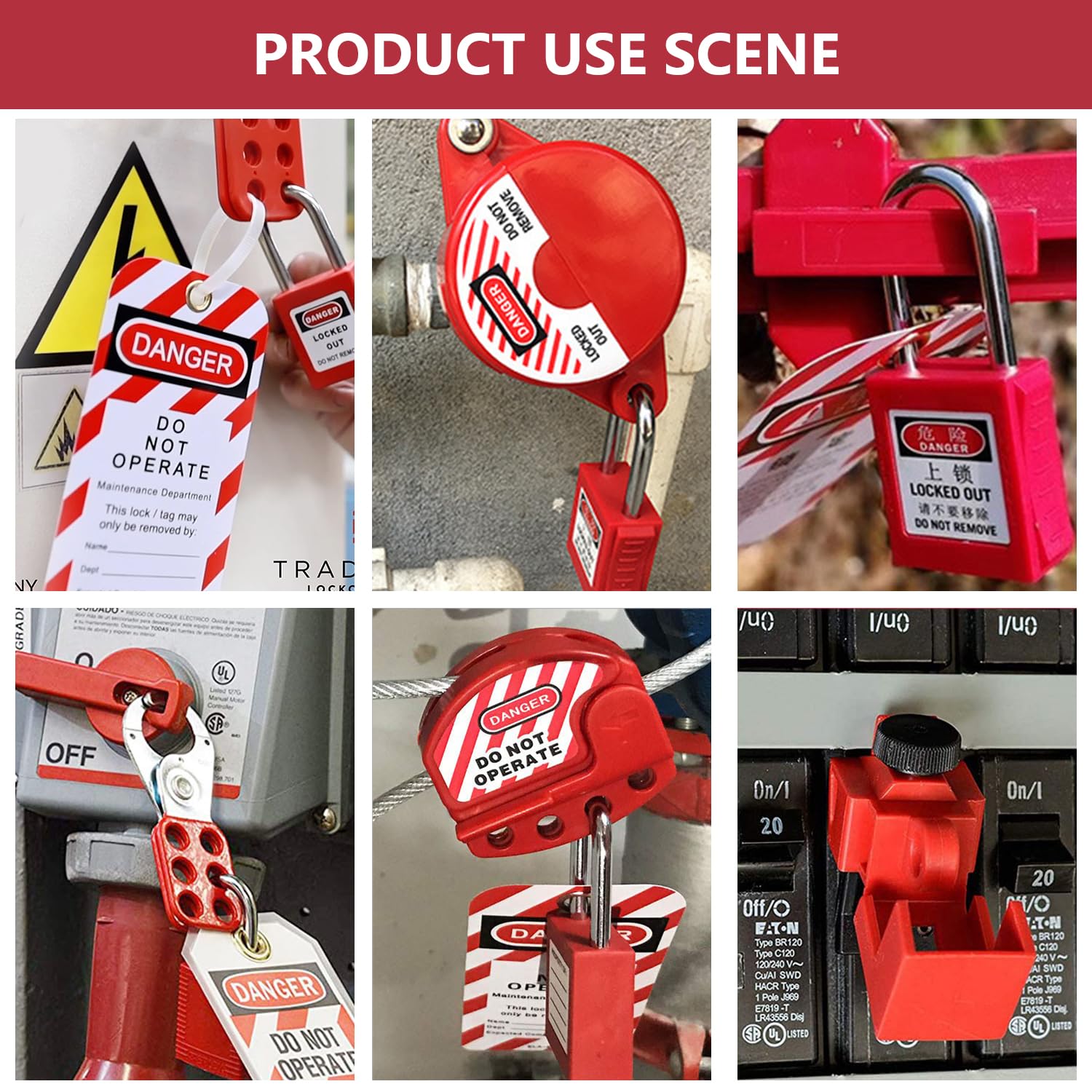 YouBXupup 70+ Piece Multi-Functional Lockout Tagout Kit with Safety Padlock and Devices