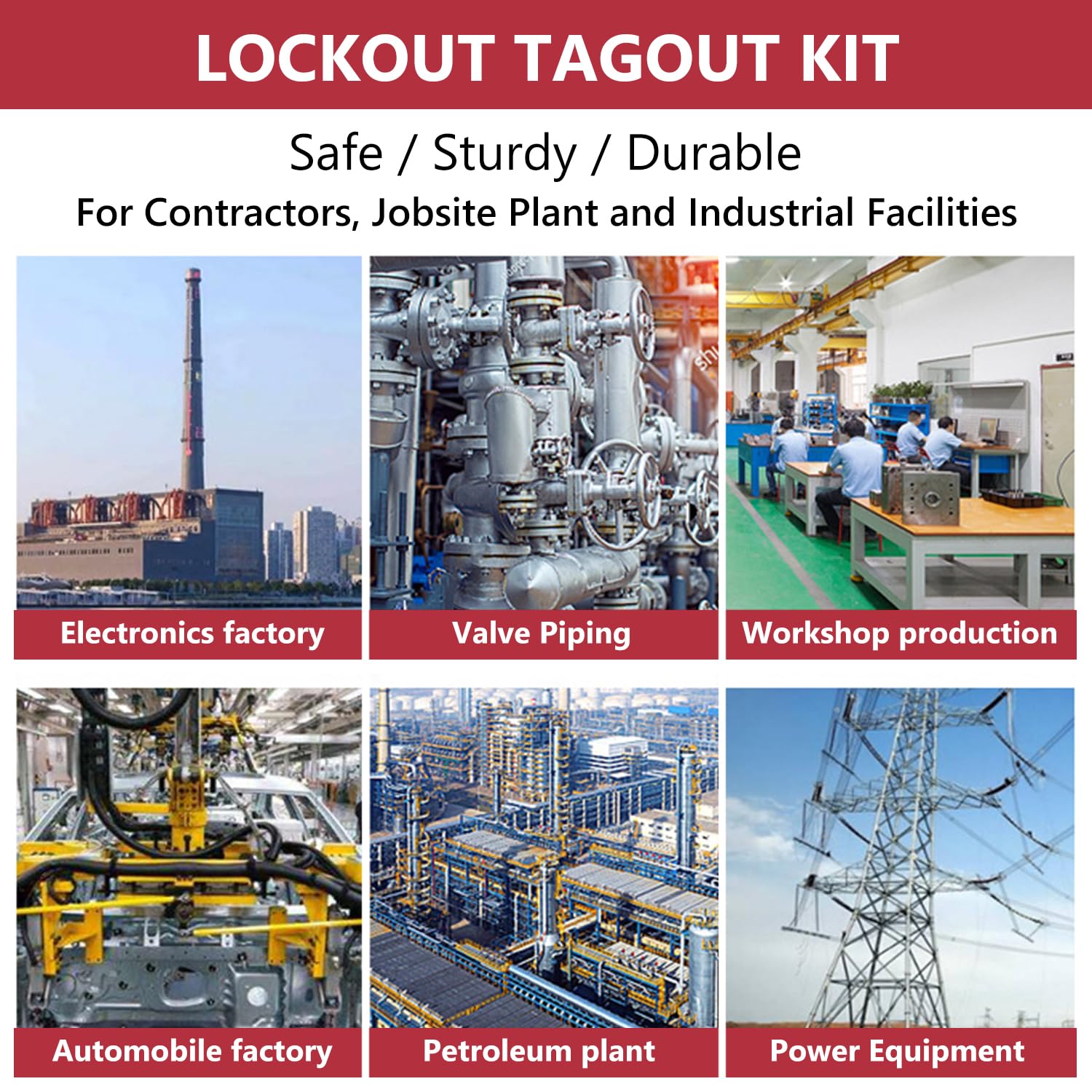 YouBXupup 70+ Piece Multi-Functional Lockout Tagout Kit with Safety Padlock and Devices