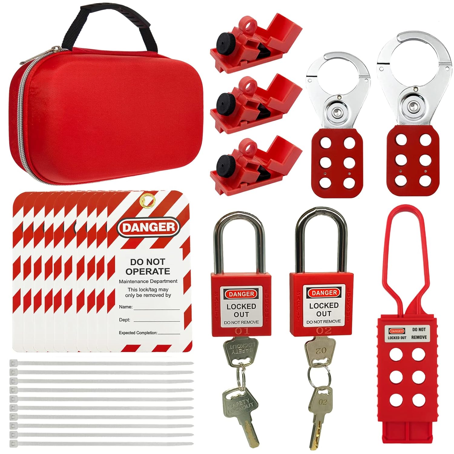 Youth Dance Lockout Tagout Kit with Universal Circuit Breaker Lock - OSHA Compliant Safety Padlock Set for Electrical Lockouts - WildKart