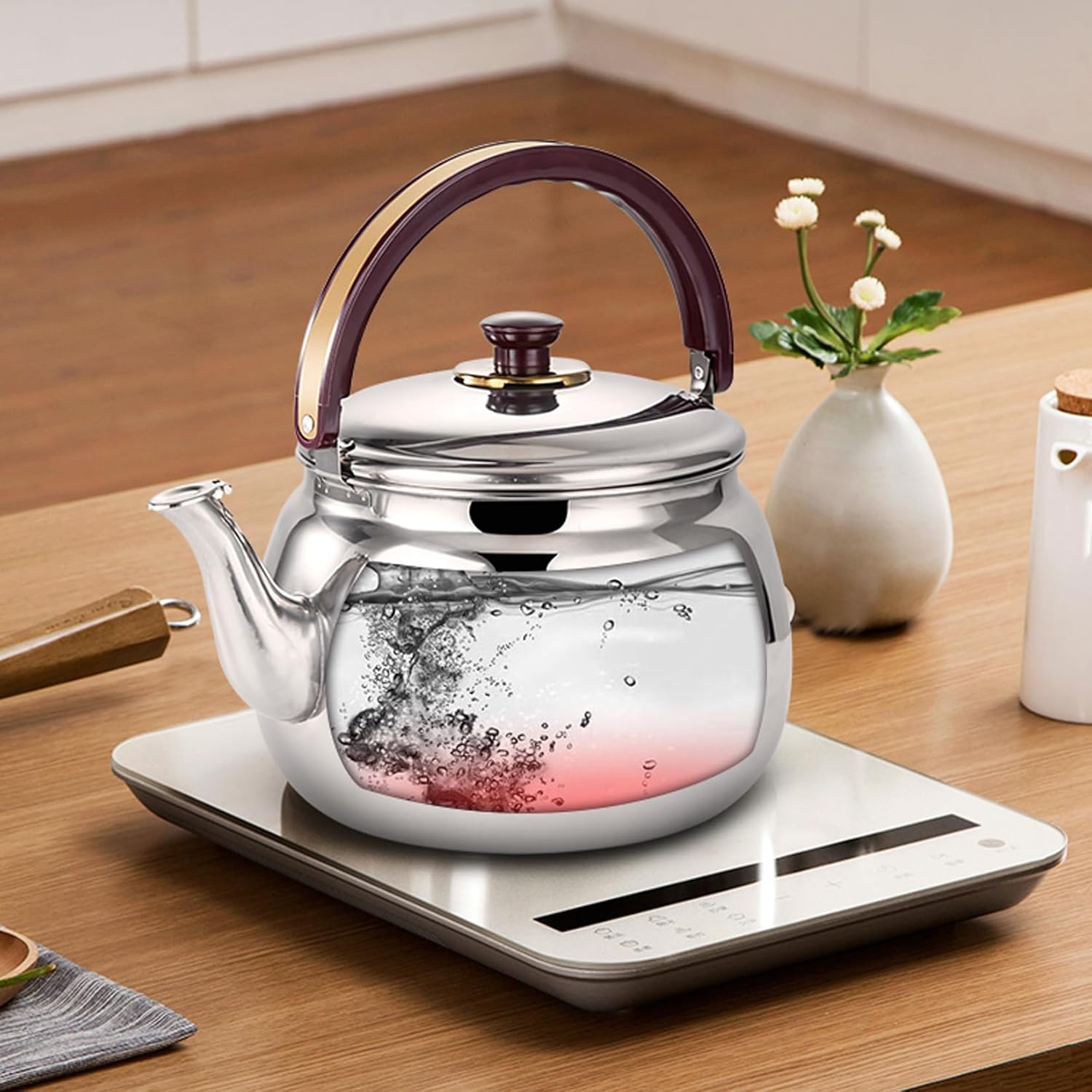 Yuhang Stovetop Teapot Whistling Tea Kettle for Gas, Induction, Electric Hobs - 1.8L Size
