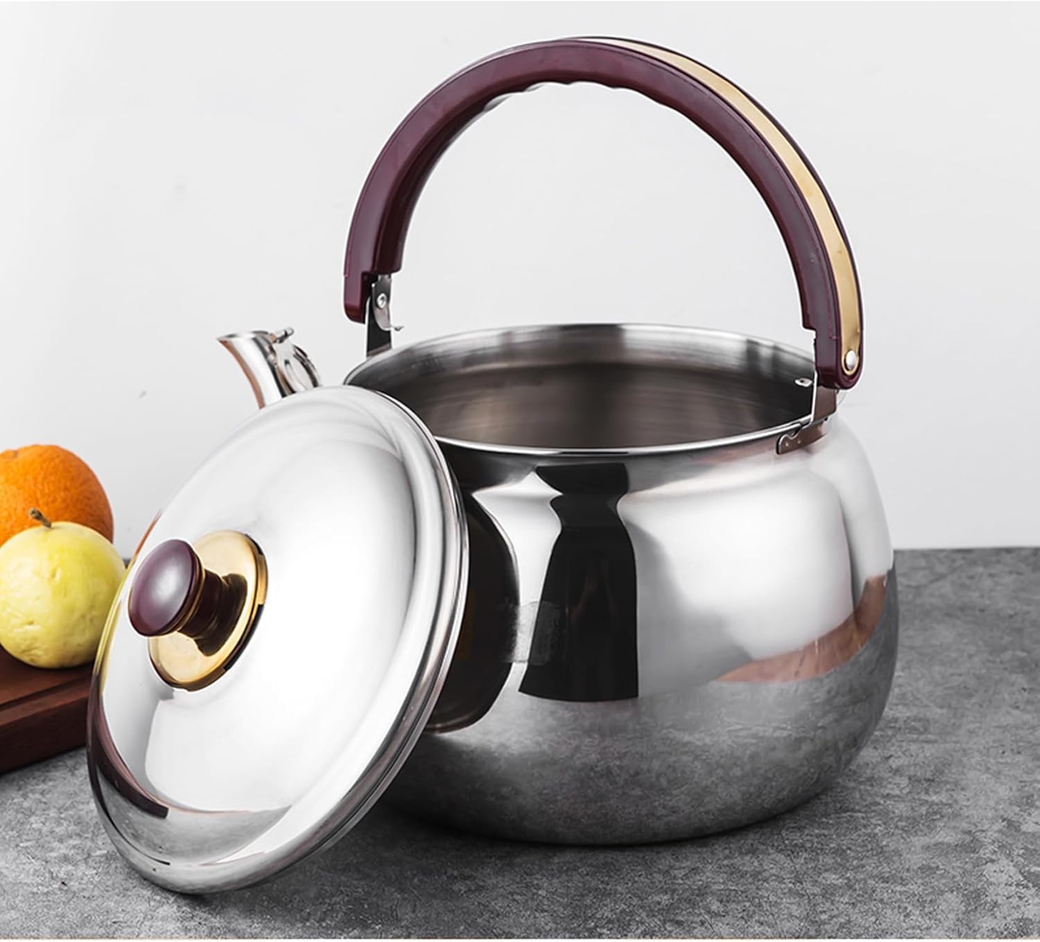 Yuhang Stovetop Teapot Whistling Tea Kettle for Gas, Induction, Electric Hobs - 1.8L Size