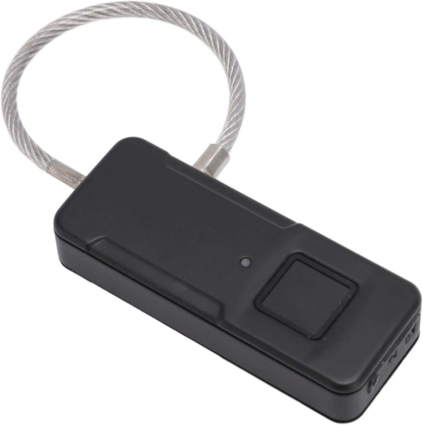 Yunseity Metal Biometric Padlock with USB Charging and Fast Fingerprint Matching - Secure Locker with 10 Sets of Fingerprints (Black)